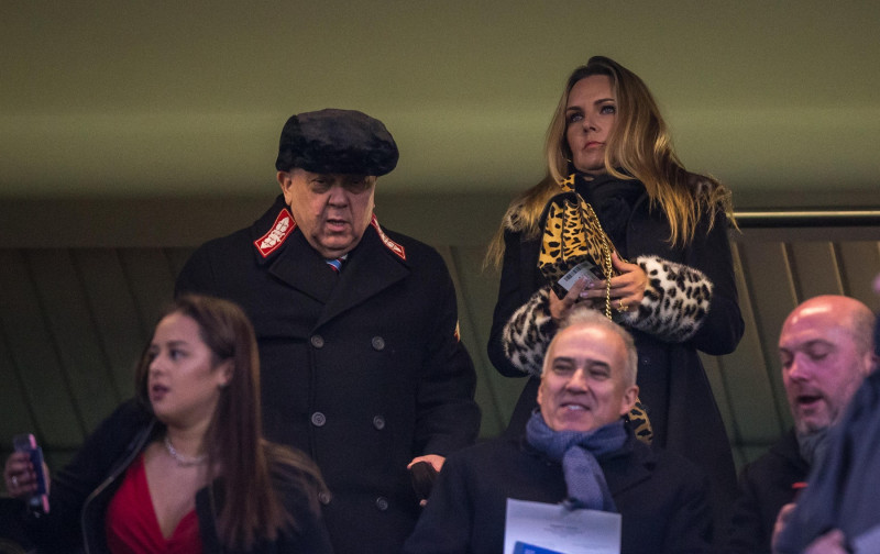 London, UK. 8th Apr 2019. West Ham Chairman Said Sullivan and wife Eve Vorley during the Premier League match between Chelsea and West Ham United at Stamford Bridge, London, England on 8 April 2019. Photo by Andy Rowland. Credit: PRiME Media Images/Alamy