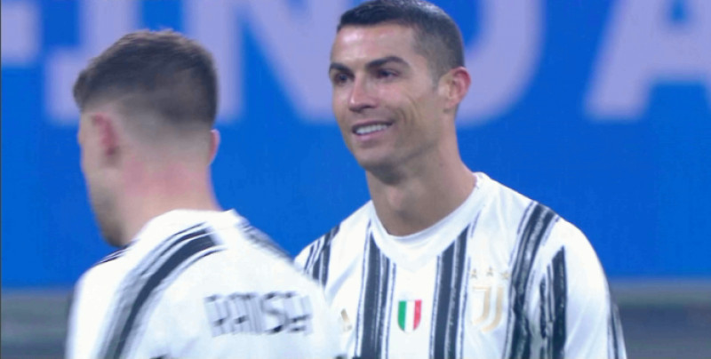 Cristiano Ronaldo, după golul lui Nicolo Barella, din Inter - Juventus / Foto: Captură Digi Sport