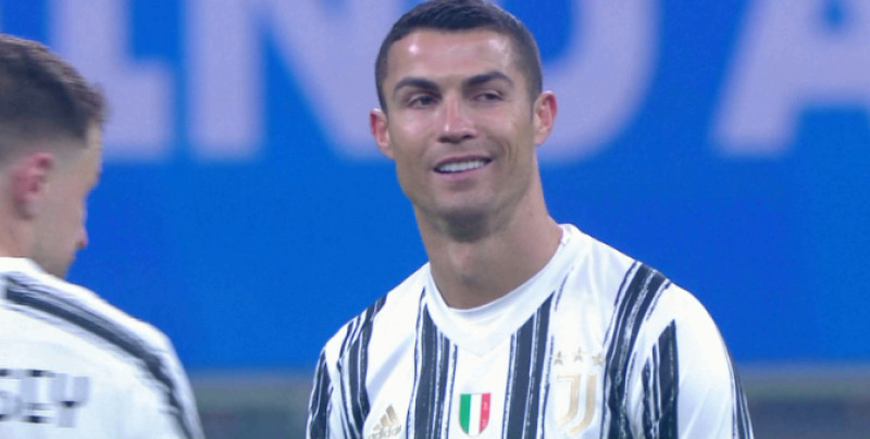 Cristiano Ronaldo, după golul lui Nicolo Barella, din Inter - Juventus / Foto: Captură Digi Sport