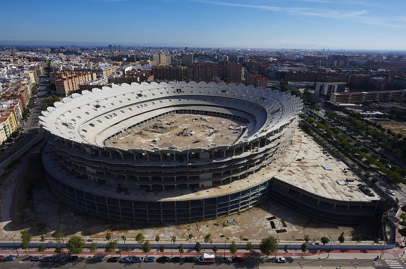 Așa arată șantierul stadionului "Nou Mestalla" / Foto: Getty Images