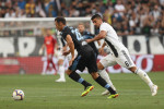 Sami Khedira (Juventus Turin) and Stefan Radu (Lazio Rome) during the Italian championship Serie A match between Juventus Turin and Lazio Roma at Allianz Stadium in Turin, Italy, on August 25, 2018 - Picture by Laurent Lairys / DPPI