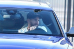 *EXCLUSIVE* The Barcelona FC Argentinian striker Lionel Messi driving his car to start training for the upcoming Primera League game against Getafe