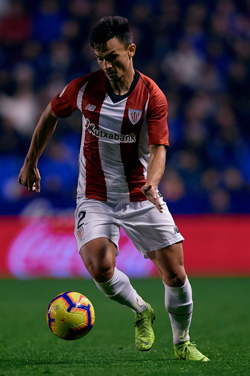 VALENCIA, SPAIN - DECEMBER 03: Cristian Ganea of Athletic Club de Bilbao in action during the La Liga match between Levante UD and Athletic Bilbao at Ciutat de Valencia on December 3, 2018 in Valencia, Spain. (Photo by David Aliaga/MB Media)