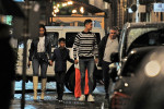 *EXCLUSIVE* Cristiano Ronaldo and his family surrounded by his security entourage leaving a restaurant in Turin