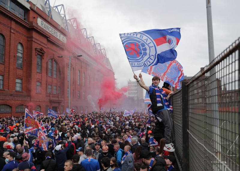 Rangers Title Celebrations, Scottish Premiership, Glasgow, Scotland, UK - 07 Mar 2021