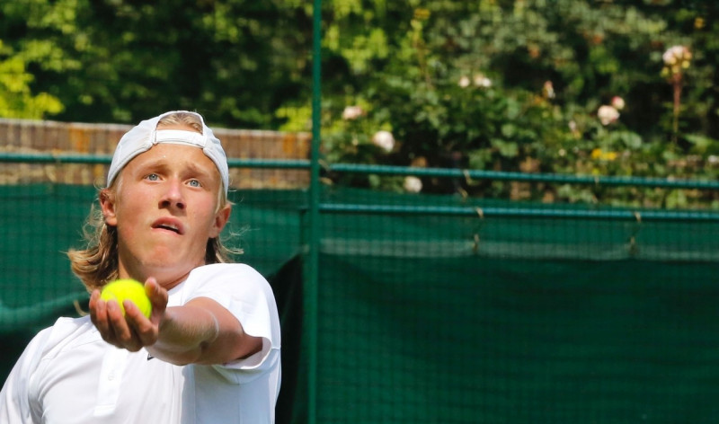 *EXCLUSIVE* Wimbledon Tennis Legend Leo Borg lost to David Lonel in straight sets at The Aspall Tennis Classic!