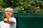 *EXCLUSIVE* Wimbledon Tennis Legend Leo Borg lost to David Lonel in straight sets at The Aspall Tennis Classic!