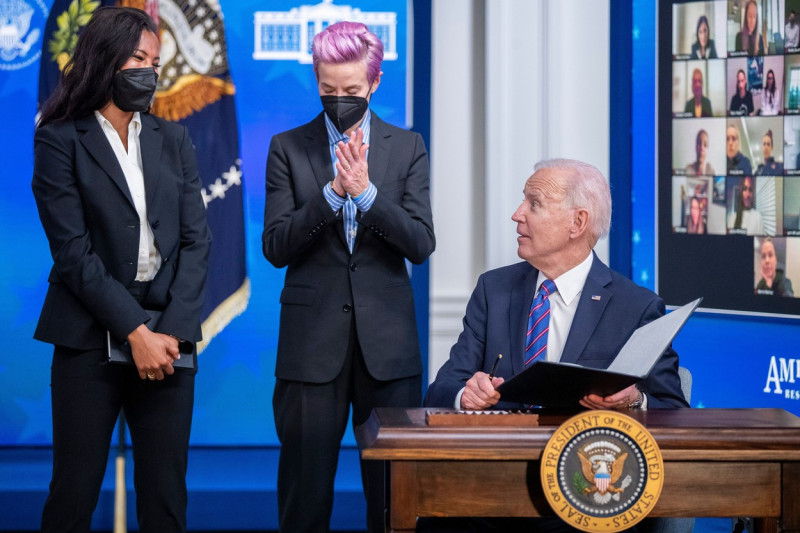 US President Joe Biden participates in an event to mark Equal Pay Day, Washington, District of Columbia, USA - 24 Mar 2021