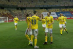 Fotbaliștii României, după golul marcat de Florin Tănase cu Macedonia de Nord / Foto: Captură ProTV