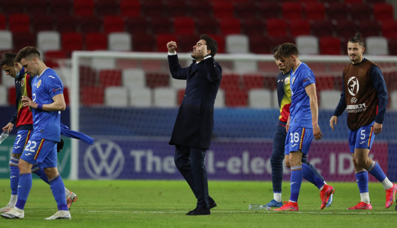 Adrian Mutu, după victoria cu Ungaria U21 / Foto: Profimedia