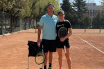 Simona Halep, alături de Darren Cahill, la antrenament / Foto: Instagram@simonahalep