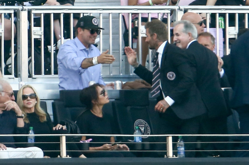 The Beckhams and Tom Brady attend the Inter Miami home opener against LA Galaxy