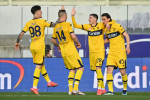 Dennis Man, Valentin Mihăilă, Jasmin Kurtic și Roberto Inglese, în meciul Fiorentina - Parma / Foto: Profimedia