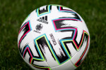 Close up of Adidas Uniforia, official match ball of UEFA European Championship 2020