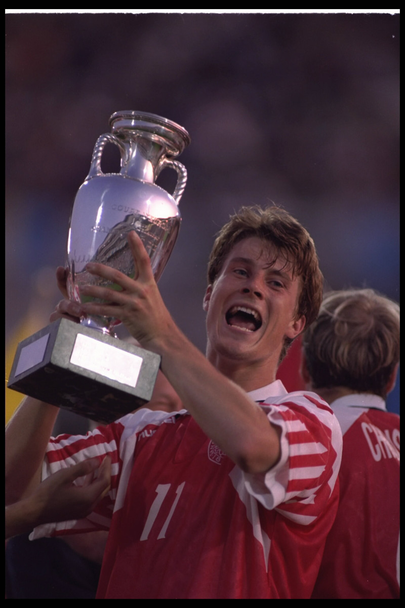 BRIAN LAUDRUP HOLDS EURO CUP