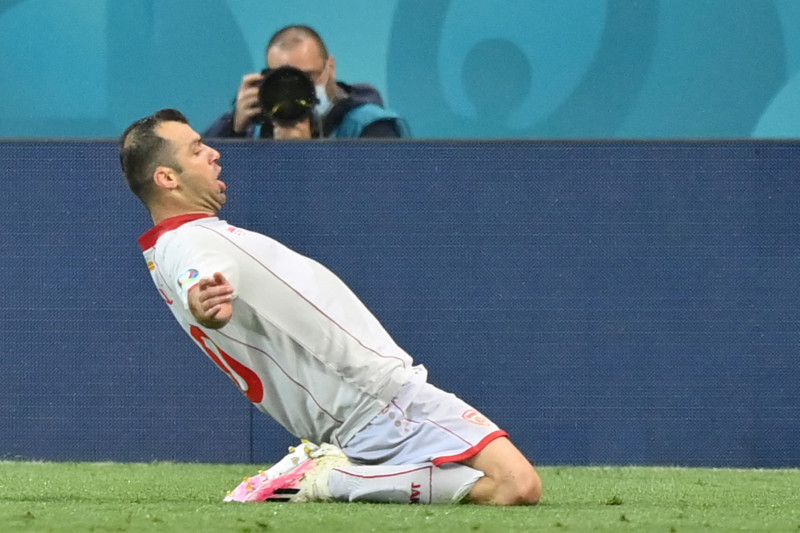 Goran Pandev, după golul marcat în Austria - Macedonia de Nord / Foto: Profimedia