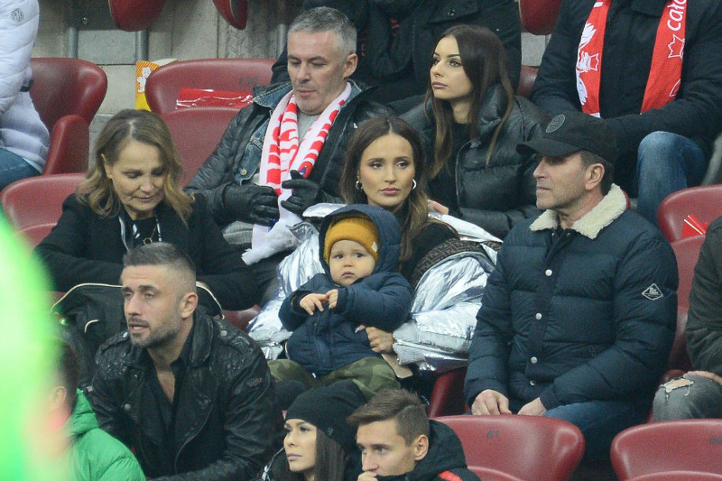 Goalkeeper Wojciech Szczesny With Son And Wife After Match Poland vs Slovenia