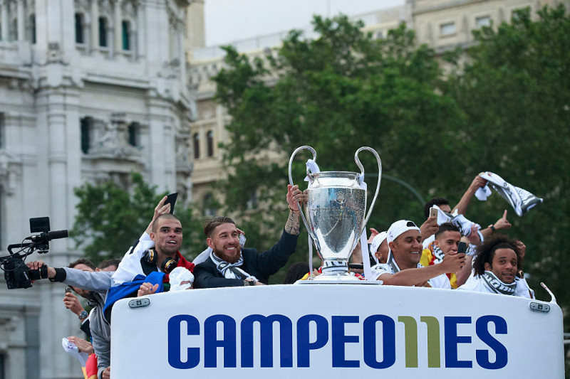 Real Madrid Celebrate After They Win Champions League Final