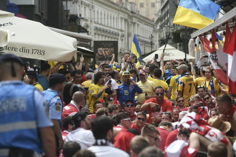 Ukraine v Austria, Euro 2020 Football fans, Bucharest, Romania - 21 Jun 2021