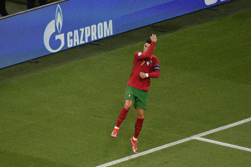 Cristiano Ronaldo, după golul marcat în Portugalia - Franța de la EURO 2020 / Foto: Profimedia