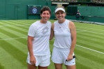 Simona Halep, alături de Carla Suarez Navarro la Wimbledon / Foto: Twitter@Wimbledon