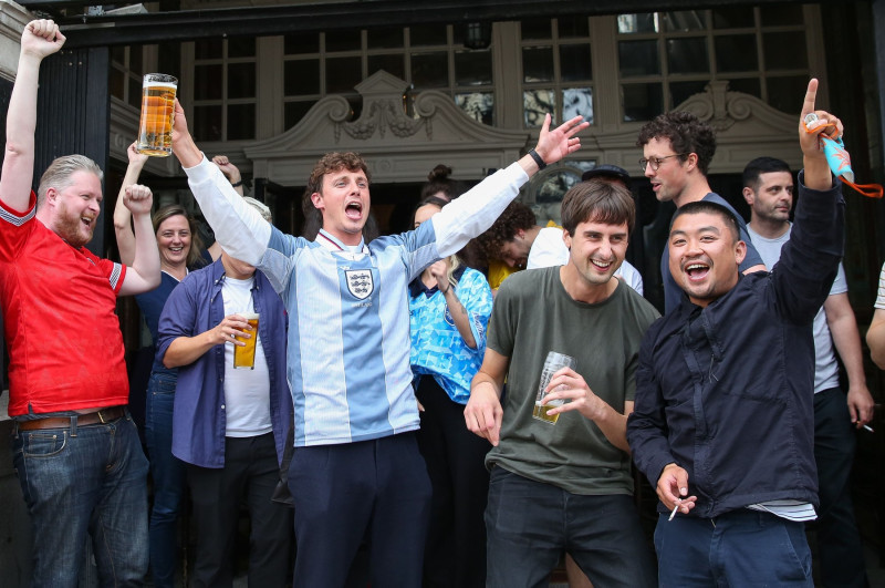 Fans watch England v Germany Euro 2020 game, London, UK - 29 Jun 2021