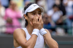 Emma Răducanu, după victoria cu Sorana Cîrstea de la Wimbledon / Foto: Getty Images
