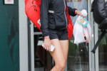 Ajla Tomljanovic leaving her hotel during Roland Garros 2021