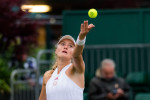 Kristina Mladenovic of France in action against Elena Rybakina of Kazakhstan during the first round of The Championships Wimbledon 2021, Grand Slam tennis tournament on June 28, 2021 at All England Lawn Tennis and Croquet Club in London, England - Photo R