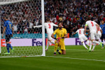 Luke Shaw a deschis scorul pentru Anglia în meciul cu Italia / Foto: Getty Images