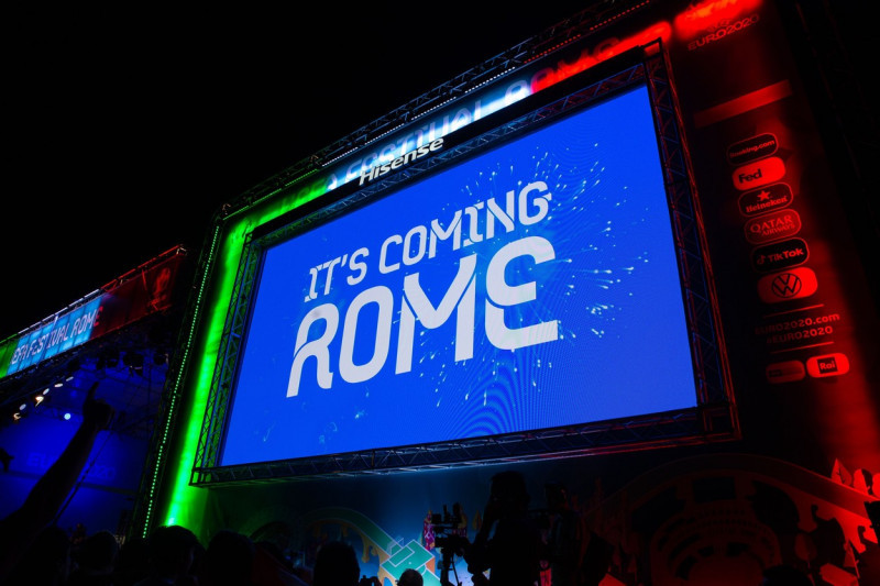 Italian fans celebrate victory of European Football Championships in Rome, Italy - 12 Jul 2021