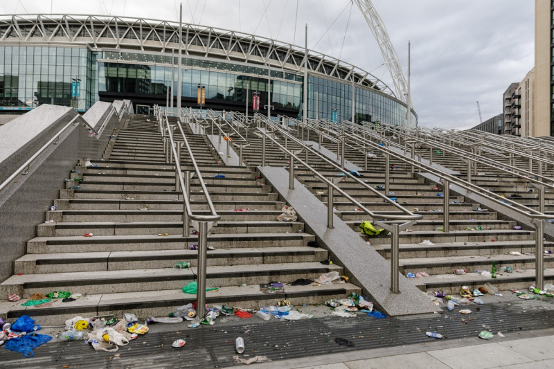 The Morning After the Euro 2020 Final, Wembley Park, UK.