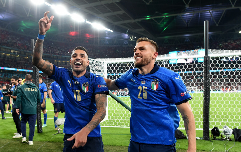 Fotbaliștii Italiei, după victoria cu Anglia / Foto: Getty Images