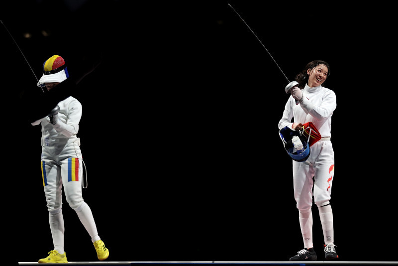Ana Maria Popescu, în finala probei de spadă de la Jocurile Olimpice / Foto: Getty Images