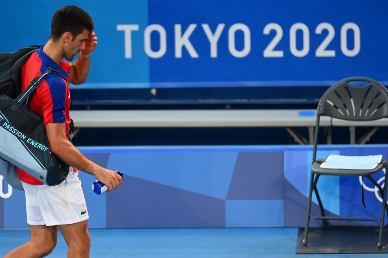 Novak Djokovic, după înfrângerea cu Pablo Carreno Busta / Foto: Profimedia