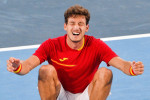 Pablo Carreno Busta, după victoria cu Novak Djokovic / Foto: Profimedia