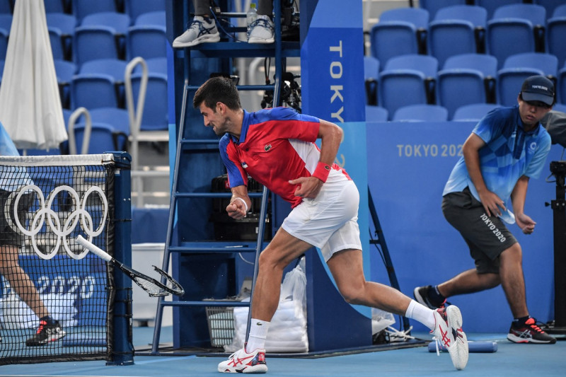 Novak Djokovic, în meciul cu Pablo Carreno Busta / Foto: Profimedia