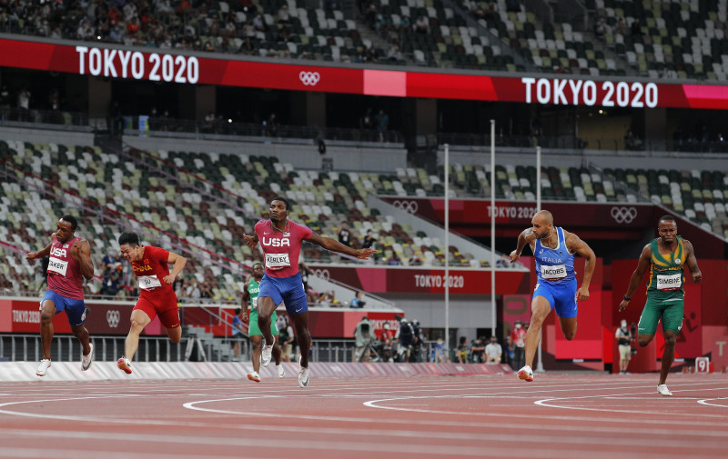 Lamont Marcell Jacobs of Italy Wins Gold in Men's 100M at Tokyo Olympics