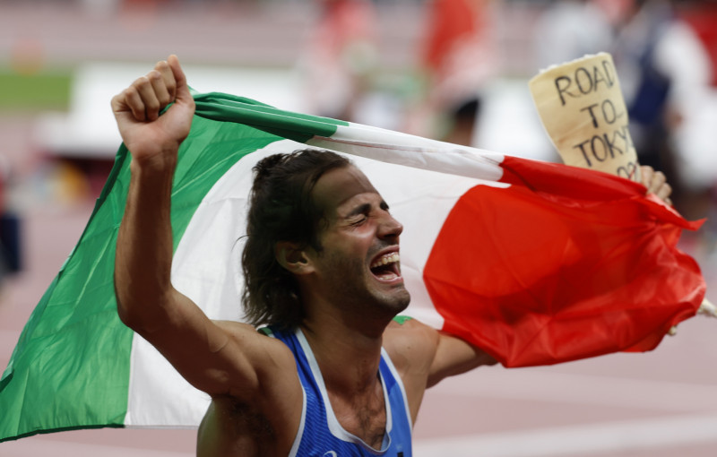 Italy's Tamberi shares high jump Gold medal at Summer Olympics in Tokyo, Japan