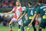 Fotbal - Evropská liga 21/22 - Play off - Slavia - Legia Varšava (v zeleném)