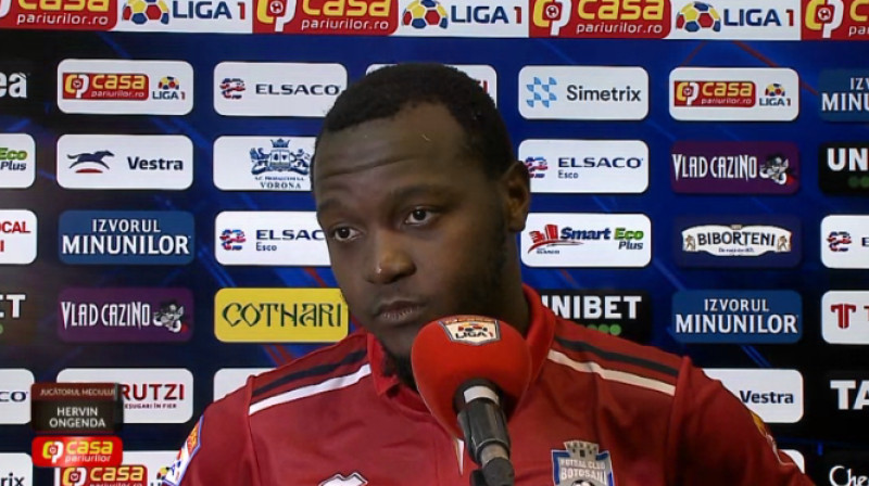 Hervin Ongenda, mijlocașul de la FC Botoșani / Foto: Captură Digi Sport