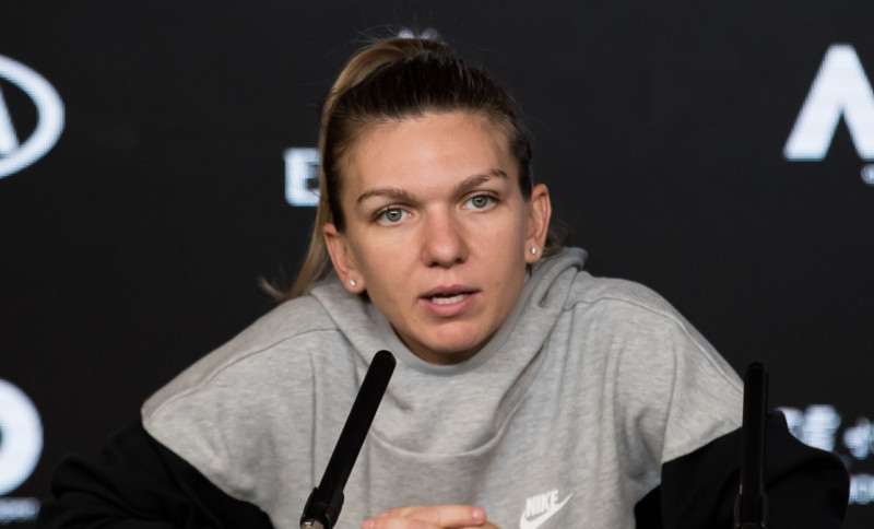 Simona Halep, în timpul unei conferințe de presă / Foto: Profimedia