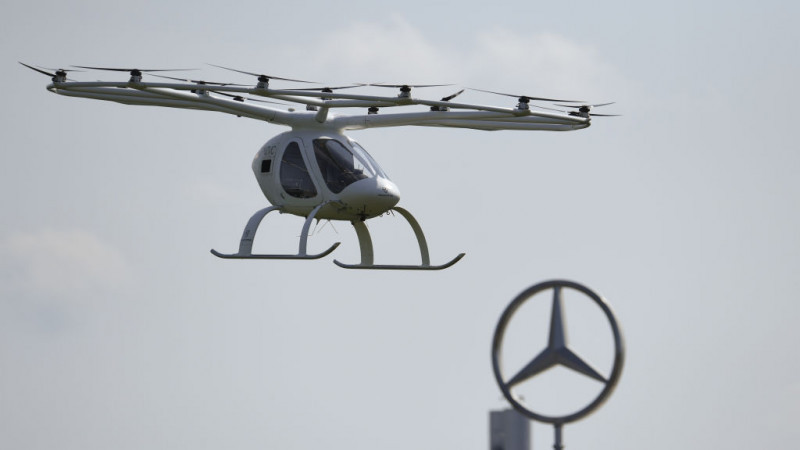 Vision Smart City With Volocopter Flight In Stuttgart