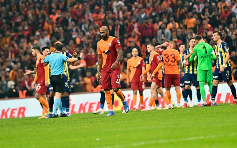 Turkish super league big derby match between Galatasaray and Fenerbahce at NEF stadium in Istanbul , Turkey on November 21, 2021.