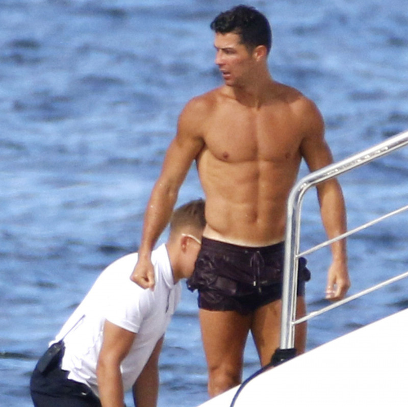 Cristiano Ronaldo Flaunts His Chiselled Torso As He Shows Off His Diving Skills During Idyllic St Tropez Getaway