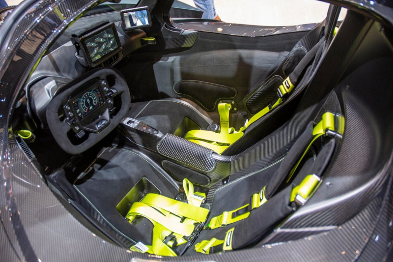 Geneva, Switzerland. 6th March, 2019. The Aston Martin Valkyrie (Interior view) presented at the press days of the 89th Geneva International Motor Show. Credit: Eric Dubost/Alamy Live News