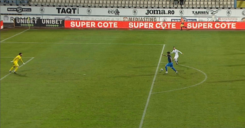 Paul Papp, gafă în Gaz Metan - Universitatea Craiova / Foto: Captură Digi Sport