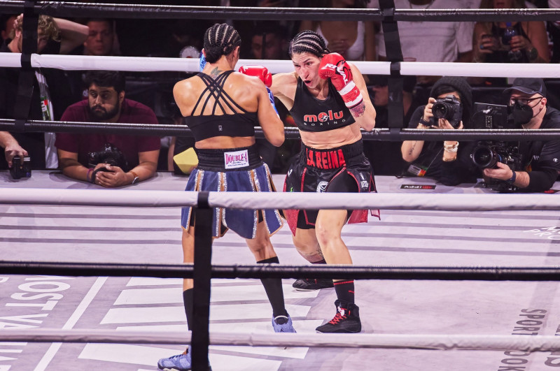 Amanda Serrano vs Miriam Gutierrez in a boxing match, Amalie Arena, Tampa, Florida, USA - 18 Dec 2021
