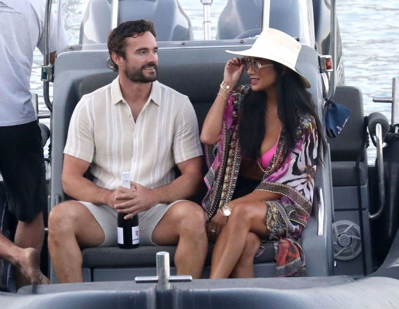 *EXCLUSIVE* Nicole Scherzinger and boyfriend Thom Evans spotted on their romantic getaway on the Greek island of Mykonos.