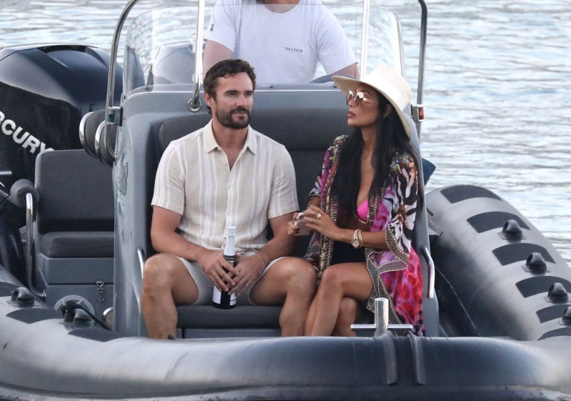 *EXCLUSIVE* Nicole Scherzinger and boyfriend Thom Evans spotted on their romantic getaway on the Greek island of Mykonos.